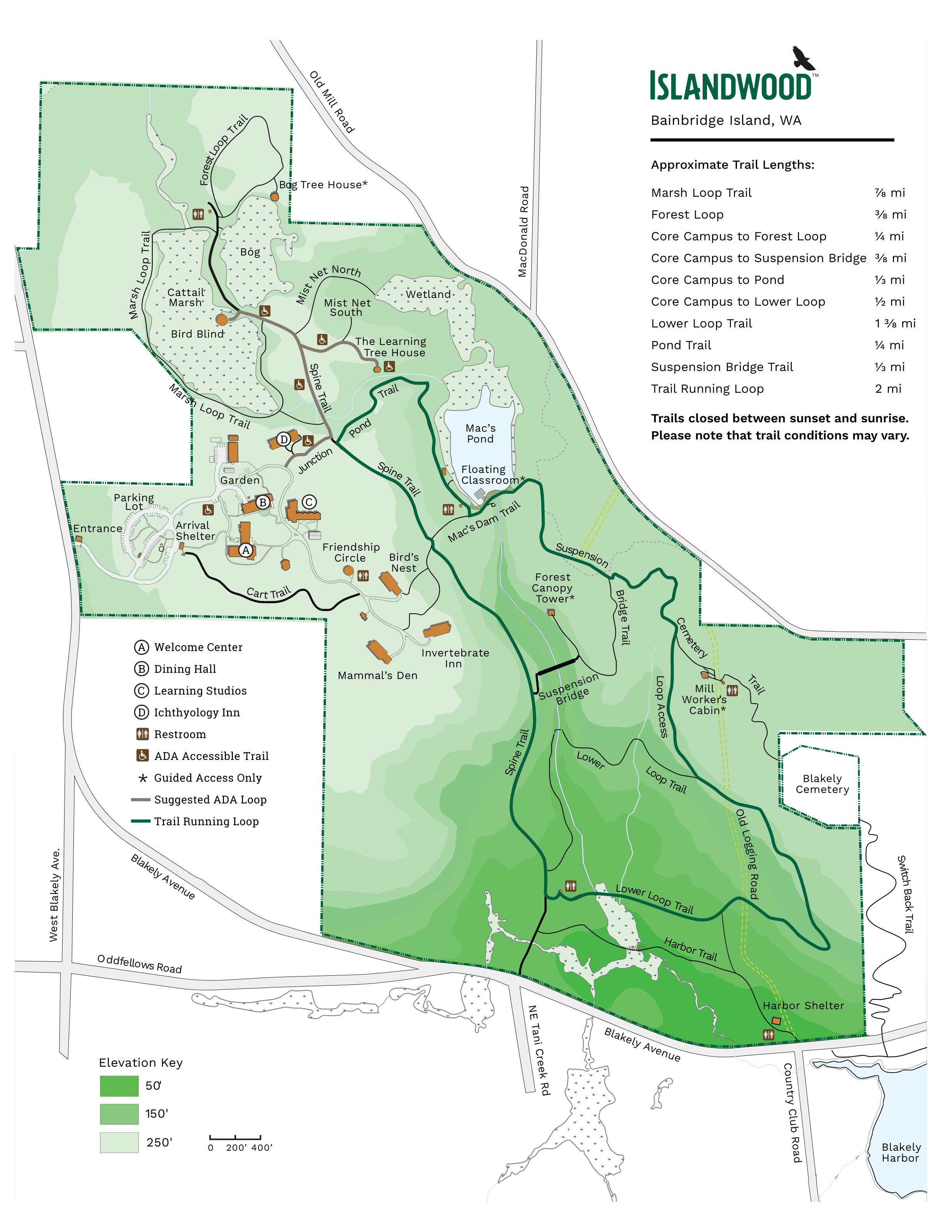 Islandwood campus map
